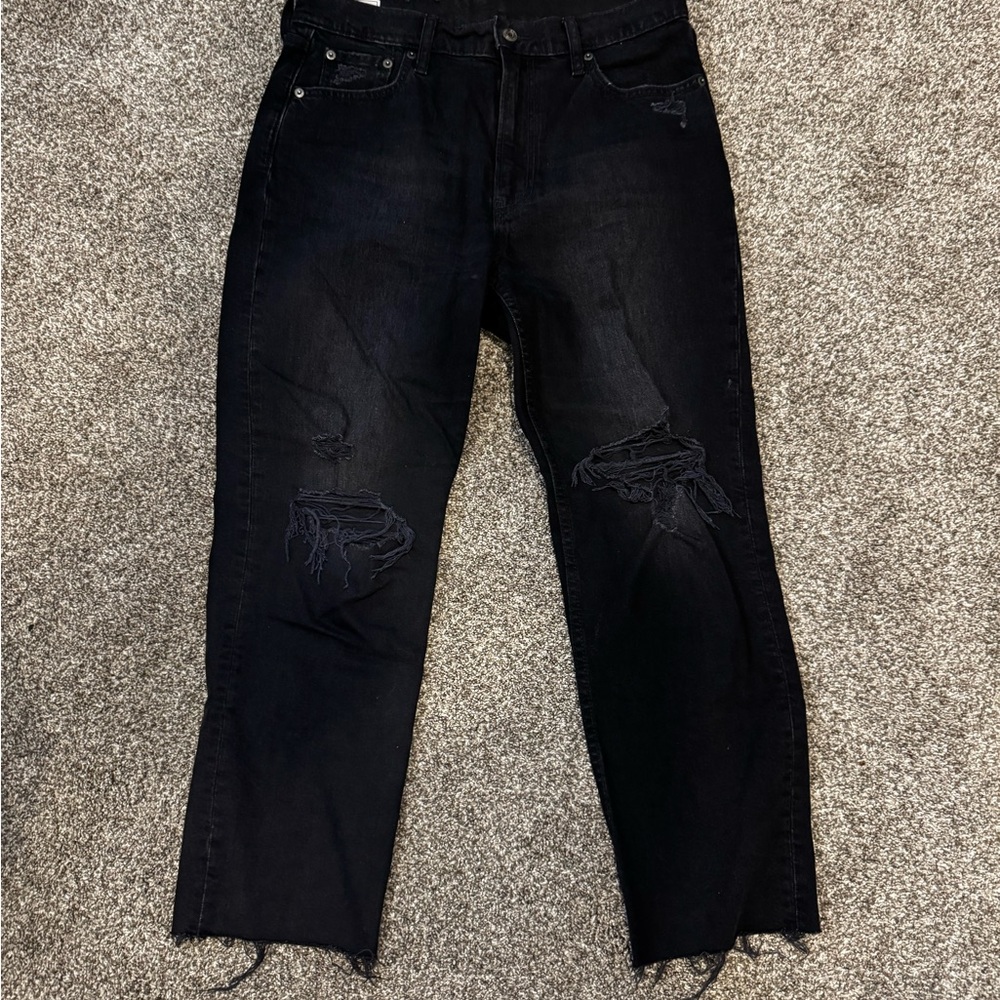 GAP Cheeky Straight Black High-Rise Jeans